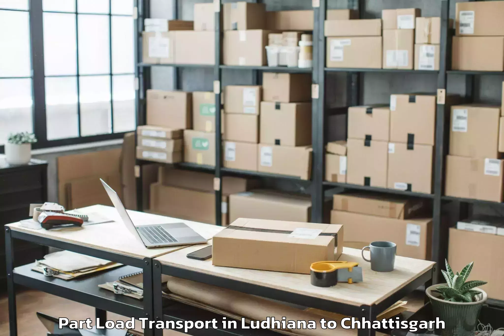 Expert Ludhiana to Saraipali Part Load Transport